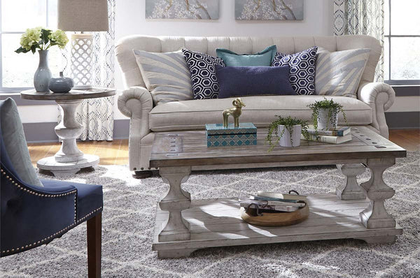 Lucca II White Spanish Style Occasional Table Collection