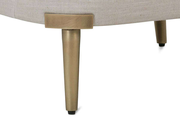 Lydia Fabric Chair With Aged Brass Metal Legs