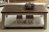 Image of Lyndhurst Rectangular Weathered White Base With Plank Top Coffee Table