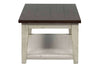 Image of Lyndhurst Rectangular Weathered White Base With Plank Top Coffee Table