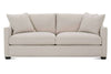 Image of Macy 88 Inch Fabric Upholstered 2 Cushion Or Single Bench Seat Track Arm Sofa