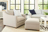 Image of Macy "Ready To Ship" Fabric Chair and Ottoman Set (Photo For Style Only)