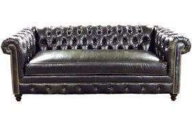 Manchester Loveseat Chesterfield Style With Single Bench Seat (Photo For Style Only)