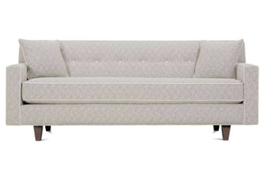 Margo I 88 Inch Mid Century Modern Single Bench Seat Track Arm Fabric Sofa