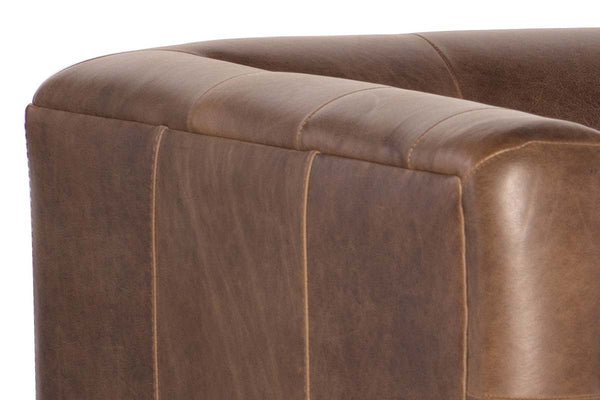 Mariano Quick Ship Tufted Tight Back Leather Club Chair