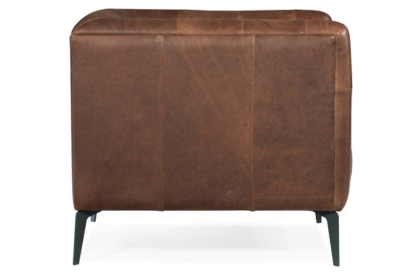 Mariano Quick Ship Tufted Tight Back Leather Club Chair