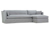 Image of Marjorie Slipcovered Two Piece Pillow Back Sectional With Chaise (Version 1 As Configured)