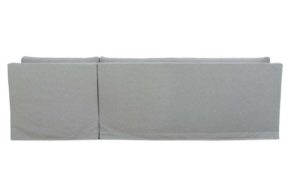 Marjorie Two Piece Slipcovered Bench Cushion Contemporary Sectional Sofa