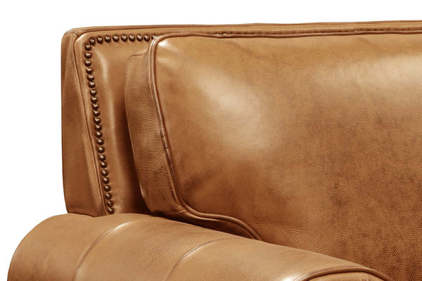 Marshall Traditional Leather Furniture Collection With Nailheads