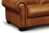 Image of Marshall Rio Mustang Traditional Leather Rolled Arm Loveseat With Nailheads