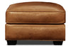 Image of Marshall Leather Pillow Top Footstool Ottoman