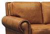 Image of Marshall 92 Inch Traditional Leather Roll Arm Sofa With Nailheads