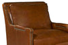 Image of Melvin Saddle "Quick Ship" Leather Accent Chair-OUT OF STOCK UNTIL 07/31/2024