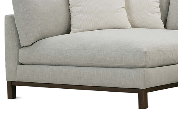 Mila Two Piece Pillow Back Sectional With Large Chaise Bumper (Version 2 As Configured)