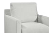 Image of Molly Slipcovered **SWIVEL** "Quick Ship" Fin Arm Fabric Armchair -In Stock