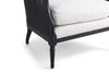 Image of Newberry Black "Quick Ship" Fabric Accent Chair With Decorative Cane / Wood Base
