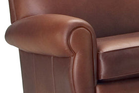 Newport 74 Inch Leather Full Size Apartment Sleeper Sofa