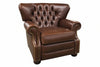 Image of Nigel Chesterfield Button Tufted Leather Recliner