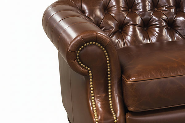Nigel Chesterfield Button Tufted Leather Recliner