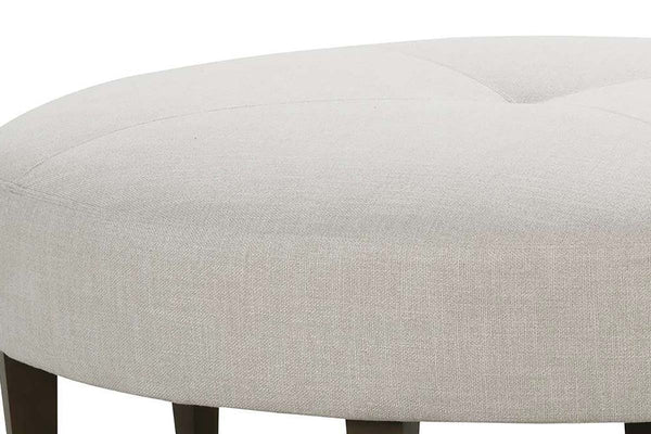 Nova 44 Inch Round Large Fabric Upholstered Ottoman