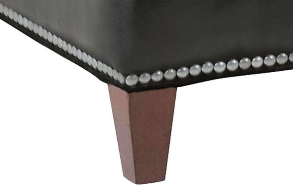 Ward Square Contemporary Extra Large Leather Cocktail Ottoman