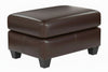 Image of Parisian "Designer Style" Leather Ottoman