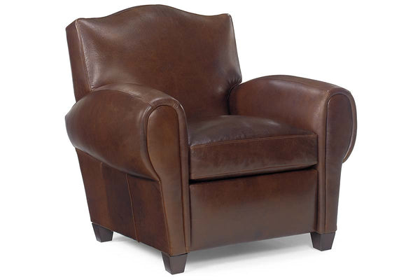 Parisian "Designer Style" Leather Sofa & Recliner Set