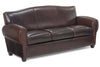 Image of Parisian "Designer Style" Leather Sofa & Recliner Set