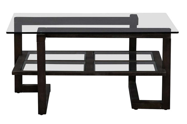Parson Contemporary Wood And Glass Occasional Table Collection