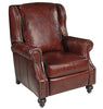 Image of Paulson Cornwall Quick Ship Traditional Wing Back Leather Recliner