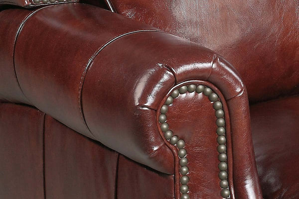 Paulson Cornwall Quick Ship Traditional Wing Back Leather Recliner