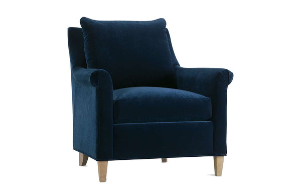 Penelope Roll Arm Fabric Accent Chair