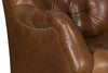 Image of Henry Leather Tufted Back Accent Arm Chair