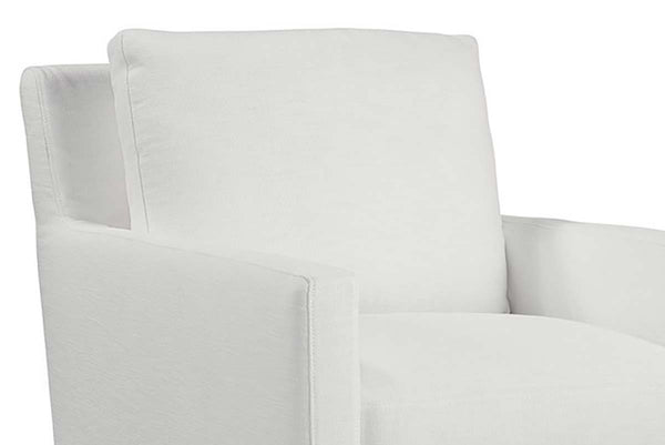 Phoebe Slipcovered **SWIVEL** "Quick Ship" Track Arm Fabric Armchair