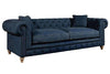 Image of Quick Ship Armstrong "Quick Ship" Denim Fabric Chesterfield Sofa Group