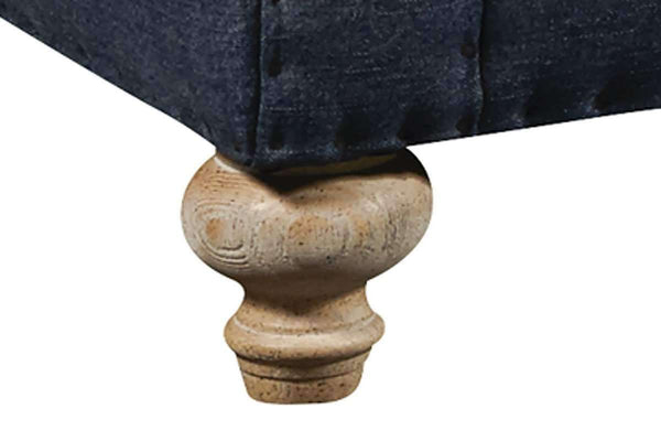 Quick Ship Armstrong "Quick Ship" Denim Fabric Chesterfield Sofa Group