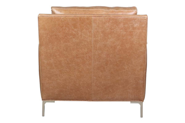 Quincy Cognac "Quick Ship" Leather Living Room Furniture Collection