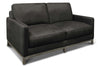 Image of Radcliffe Rio Charcoal Contemporary Leather Track Arm Loveseat