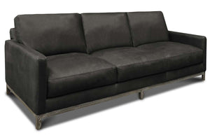 Radcliffe Modern Leather Track Arm Sofa Collection