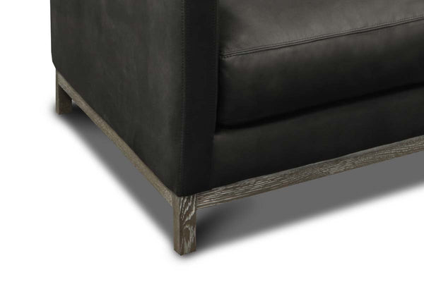 Radcliffe Modern Leather Track Arm Sofa Collection