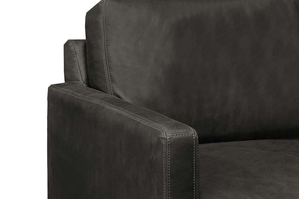 Radcliffe Modern Leather Track Arm Sofa Collection