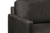 Image of Radcliffe Rio Charcoal Modern Track Arm Swivel Leather Club Chair