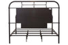 Image of Reed Queen Or King Antique Black Metal Panel Bed  "Create Your Own Bedroom" Collection