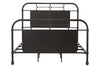 Image of Reed Queen Or King Antique Black Metal Panel Bed  "Create Your Own Bedroom" Collection