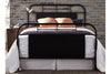 Image of Reed Distressed Black Metal Traditional Bedroom Collection