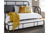 Image of Reed Distressed Black Metal Traditional Bedroom Collection