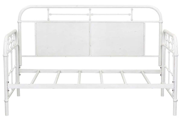 Reed Twin Antique White Metal Daybed With Trundle "Create Your Own Bedroom" Collection