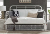 Image of Reed Twin Antique White Metal Daybed With Trundle "Create Your Own Bedroom" Collection