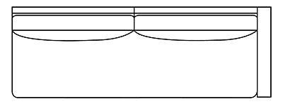 Nicole "Designer Style" Bench Seat Right Arm Facing Sofa