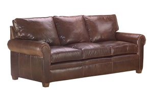 Rockefeller 87 Inch Traditional Leather Pillowback Sofa - Delight In Exquisite Comfort And First-Class Quality